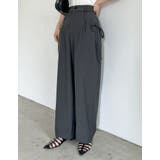 チャコールグレー(006) | [低身長/高身長サイズ有]ソフトツイルリボンポケットバルーンパンツ | Re:EDIT