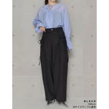 [低身長/高身長サイズ有]ソフトツイルリボンポケットバルーンパンツ | Re:EDIT | 詳細画像11 