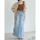 [低身長サイズ有]コットンデニムカーゴスカート | Re:EDIT | 詳細画像25 