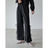 [低身長/高身長サイズ有]ナイロンシマーメタリックサイドリボンパンツ | Re:EDIT | 詳細画像9 