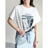 ホワイト×ブルー(014) | [接触冷感][UVカット]モノトーンプリントTシャツ | Re:EDIT