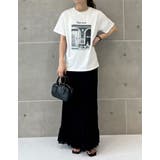 [接触冷感][UVカット]モノトーンプリントTシャツ | Re:EDIT | 詳細画像14 