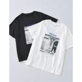 [接触冷感][UVカット]モノトーンプリントTシャツ | Re:EDIT | 詳細画像3 