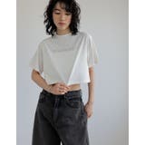 クロップド丈スパンコールロゴTシャツ | Re:EDIT | 詳細画像12
