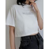 クロップド丈スパンコールロゴTシャツ | Re:EDIT | 詳細画像9
