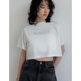 クロップド丈スパンコールロゴTシャツ | Re:EDIT | 詳細画像10