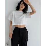 クロップド丈スパンコールロゴTシャツ | Re:EDIT | 詳細画像31