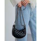 ブラック(001) | キルトステッチショルダーバッグ | Re:EDIT