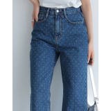 [低身長/高身長サイズ有]ワイドストレートドットデニムパンツ | Re:EDIT | 詳細画像15 