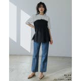 [低身長/高身長サイズ有]ワイドストレートドットデニムパンツ | Re:EDIT | 詳細画像17 