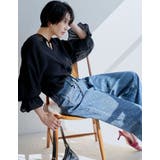 [低身長/高身長サイズ有]ワイドストレートドットデニムパンツ | Re:EDIT | 詳細画像5 