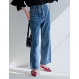 [低身長/高身長サイズ有]ワイドストレートドットデニムパンツ | Re:EDIT | 詳細画像7 