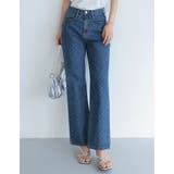 [低身長/高身長サイズ有]ワイドストレートドットデニムパンツ | Re:EDIT | 詳細画像8 