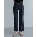 [低身長/高身長サイズ有]ワイドストレートドットデニムパンツ | Re:EDIT | 詳細画像9 