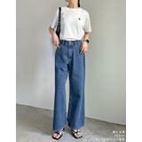 [低身長/高身長サイズ有]ワイドストレートドットデニムパンツ | Re:EDIT | 詳細画像25 