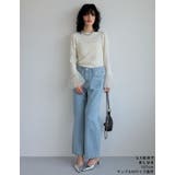 [低身長/高身長サイズ有]ワイドストレートドットデニムパンツ | Re:EDIT | 詳細画像32 