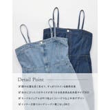 [低身長/高身長サイズ有][着痩せ＆脚長効果]コットンデニムベアオールインワン | Re:EDIT | 詳細画像6 