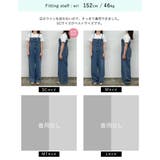 [低身長/高身長サイズ有][着痩せ＆脚長効果]コットンデニムベアオールインワン | Re:EDIT | 詳細画像36 