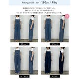 [低身長/高身長サイズ有][着痩せ＆脚長効果]コットンデニムベアオールインワン | Re:EDIT | 詳細画像37 