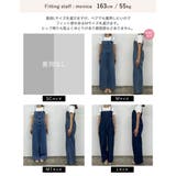 [低身長/高身長サイズ有][着痩せ＆脚長効果]コットンデニムベアオールインワン | Re:EDIT | 詳細画像38 
