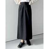 ブラック(001) | ライトツイルサイドラインor無地ナロースカート | Re:EDIT