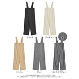 [低身長/高身長サイズ有]ライトツイルベルトデザインルーズサロペット | Re:EDIT | 詳細画像18 