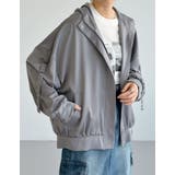 グレー(005) | サテンフーディージップブルゾン | Re:EDIT