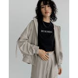 ライングレー(006) | サテンフーディージップブルゾン | Re:EDIT