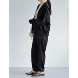 サテンフーディージップブルゾン | Re:EDIT | 詳細画像31