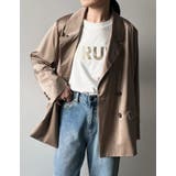 モカ(019) | サテンダブルテーラードジャケット | Re:EDIT