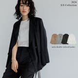 サテンダブルテーラードジャケット | Re:EDIT | 詳細画像1