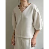 エクリュ(003) | ダンボールハートネックランタンスリーブトップス | Re:EDIT