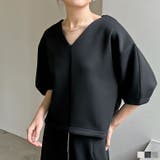 ダンボールハートネックランタンスリーブトップス | Re:EDIT | 詳細画像1