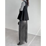 レーヨン混ミラノリブペプラムニットベスト | Re:EDIT | 詳細画像14