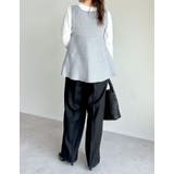 レーヨン混ミラノリブペプラムニットベスト | Re:EDIT | 詳細画像7