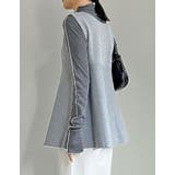 レーヨン混ミラノリブペプラムニットベスト | Re:EDIT | 詳細画像10