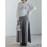 裏毛刺繍ロゴ肩スリットあきショート丈トップス | Re:EDIT | 詳細画像11