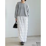 裏毛刺繍ロゴ肩スリットあきショート丈トップス | Re:EDIT | 詳細画像15