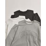 裏毛刺繍ロゴ肩スリットあきショート丈トップス | Re:EDIT | 詳細画像2