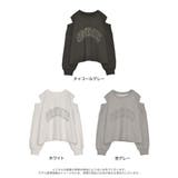 裏毛刺繍ロゴ肩スリットあきショート丈トップス | Re:EDIT | 詳細画像18