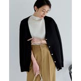 ブラック(001) | ミラノリブハートボタンニットカーディガン | Re:EDIT