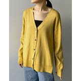 イエロー(016) | ミラノリブハートボタンニットカーディガン | Re:EDIT