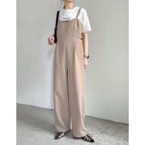 モカベージュ(019) | [低身長/高身長サイズ有]カットツイルサイドカッティングデザインオールインワン | Re:EDIT