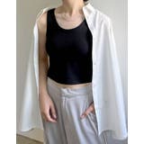 カップ付きクロップドリブタンクトップ | Re:EDIT | 詳細画像10