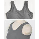 カップ付きクロップドリブタンクトップ | Re:EDIT | 詳細画像23