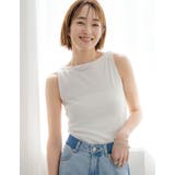 ホワイト(002) | [新色追加]ボートネックリブタンクトップ | Re:EDIT