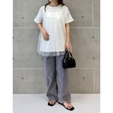 チュールドッキングビスチェライクベアデザインTシャツ | Re:EDIT | 詳細画像8