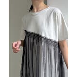 チュールドッキングビスチェライクベアデザインTシャツ | Re:EDIT | 詳細画像26