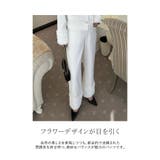 フラワーモチーフストレートパンツ | Re:EDIT | 詳細画像7