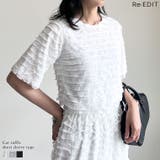 カットフリル半袖トップス | Re:EDIT | 詳細画像1